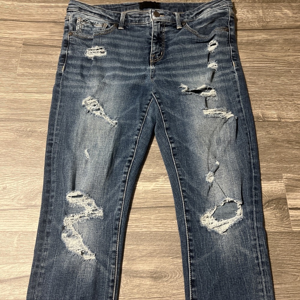 Buckle Black Fit No. 53 Skinny Stretch Mid Rise Distressed Jeans SZ 30 (32x26) - Picture 3 of 16